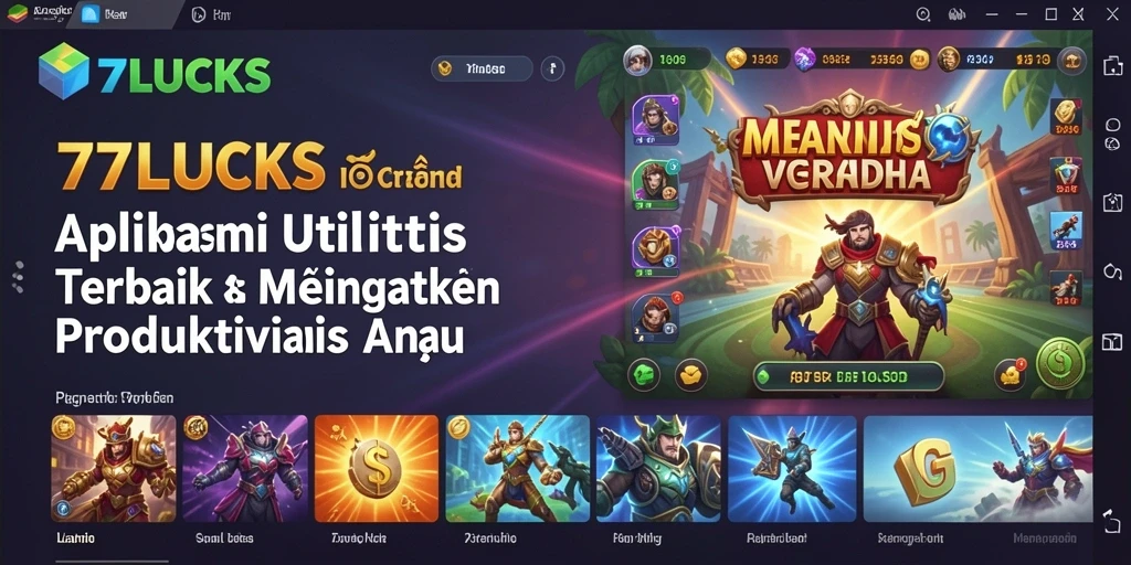 Screenshot 77LUCKS menampilkan antarmuka pengguna yang intuitif.