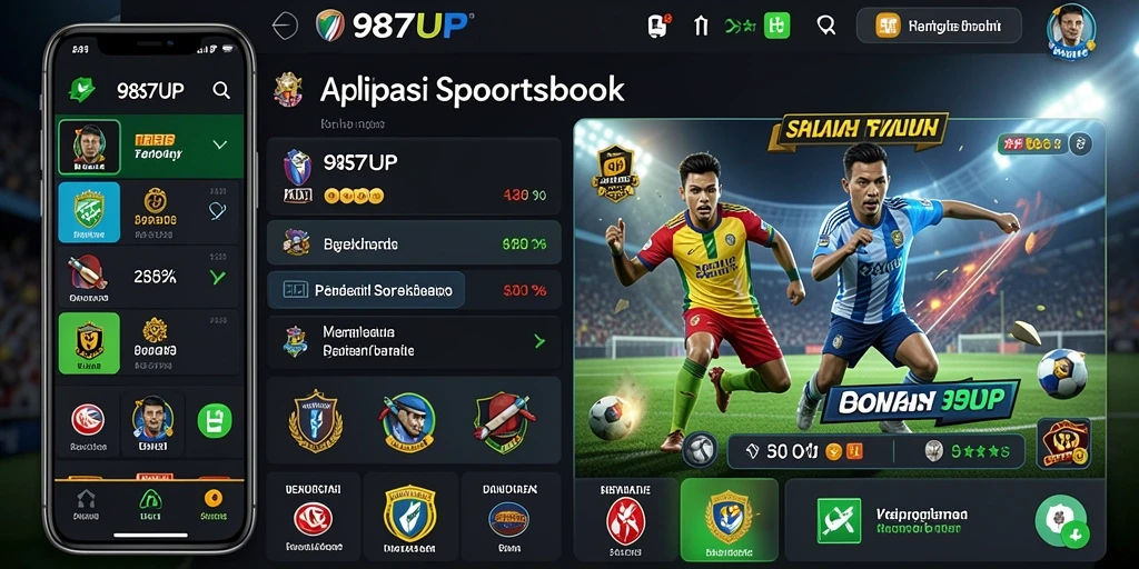 Tampilan gameplay menarik dalam aplikasi Sportsbook 987UP.