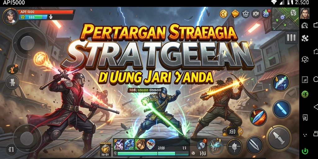 Tangkapan layar menunjukkan aksi pertempuran epik dalam API5000.