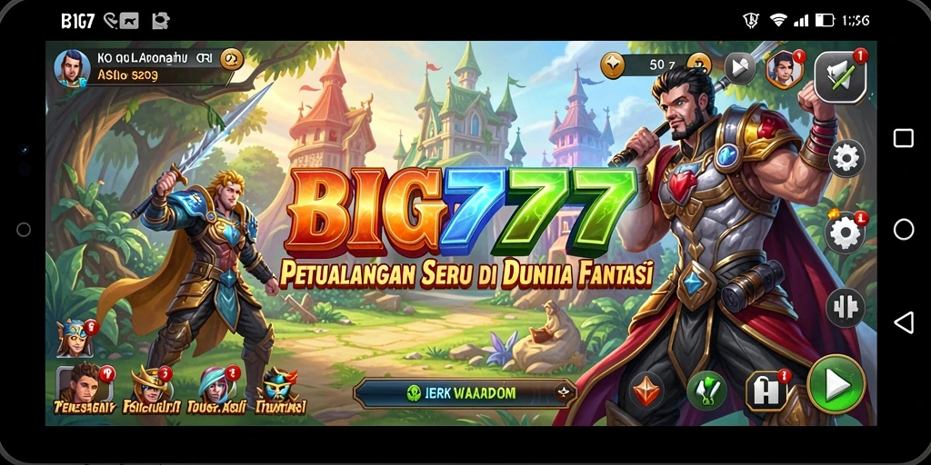 Tampilan gameplay BIG777 dengan aksi petualangan yang mendebarkan.