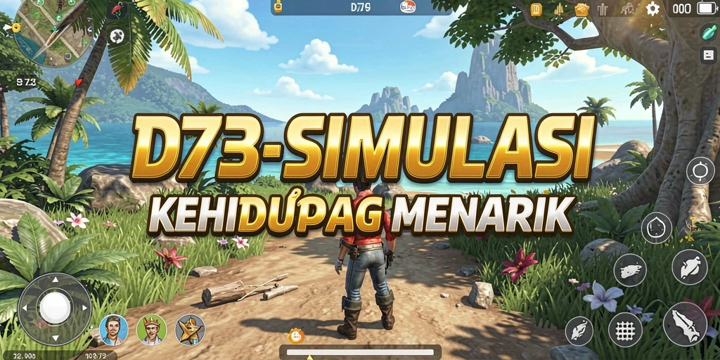 Gameplay D73 yang mengasyikkan dengan desain virtual yang kreatif.