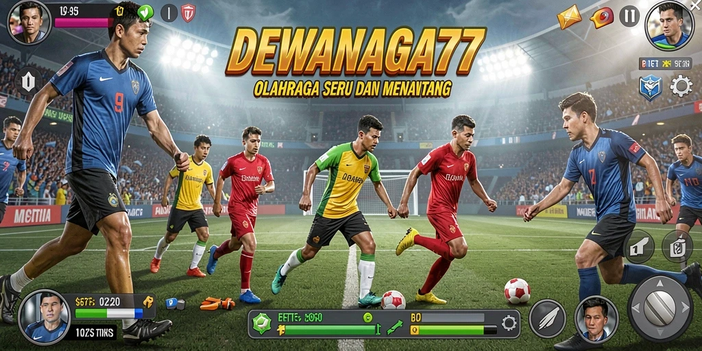 Tampilan gameplay seru DEWANAGA77 yang menggugah semangat olahraga.