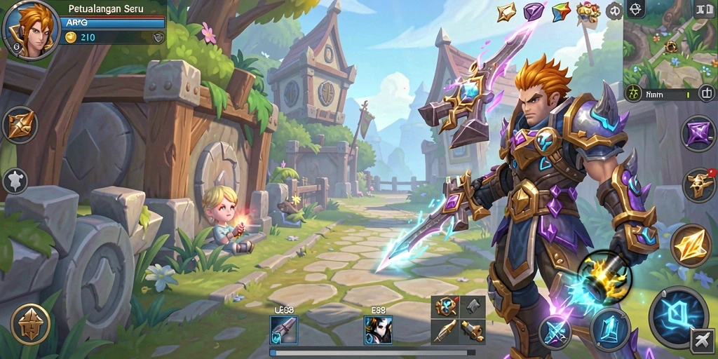 Tampak seru dari gameplay E88 dengan aksi ARPG yang mendebarkan.