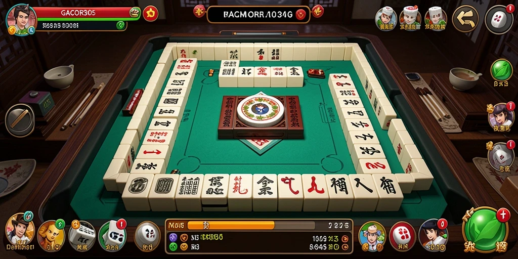 Screenshot GACOR305 menampilkan gameplay Mahjong yang menarik.