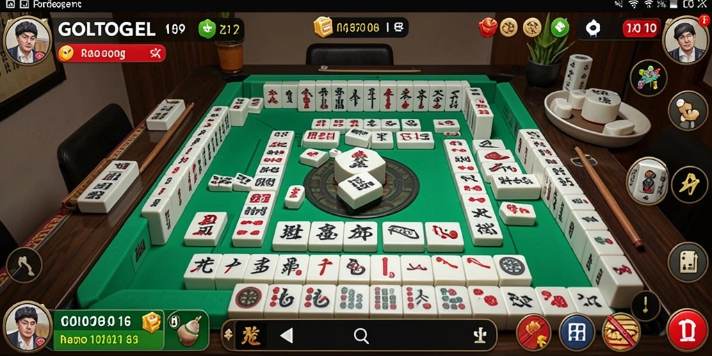 Tampilan gameplay GOLTOGEL dengan ubin Mahjong yang menarik.