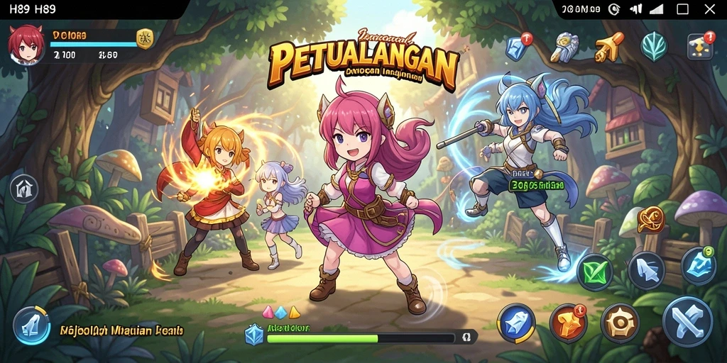 Gameplay H89 yang memikat dengan karakter anime menawan.