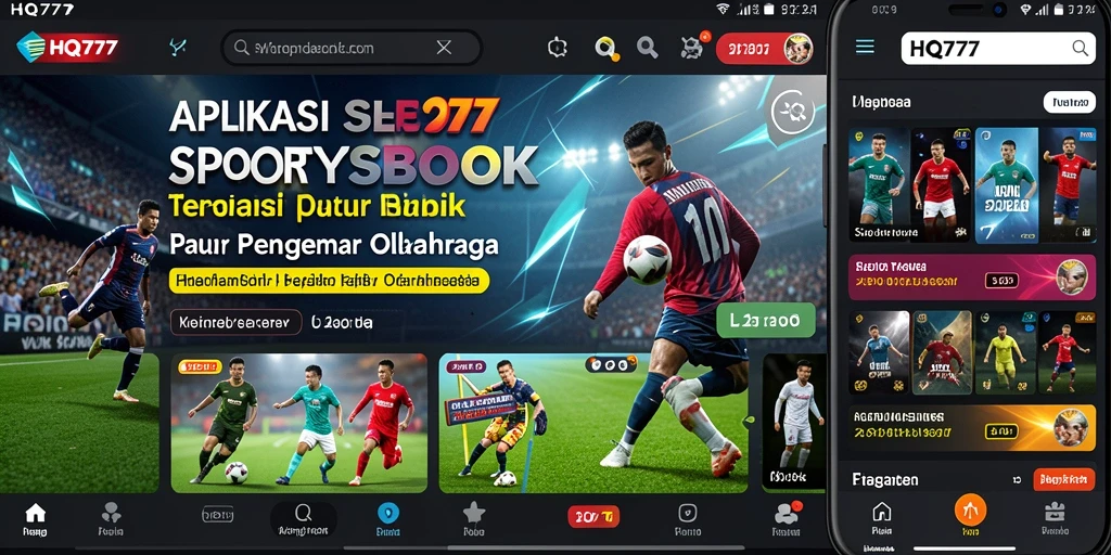 Tampilan gameplay HQ777 dengan berbagai pilihan taruhan olahraga.