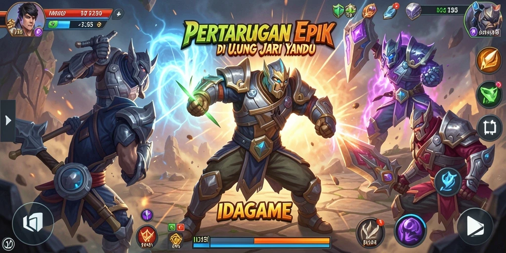 Gameplay penuh aksi dari IDAGAME dengan pertarungan intens.