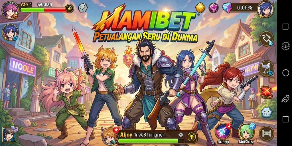 Tampilan gameplay MAMIBET yang menakjubkan dan penuh karakter anime.