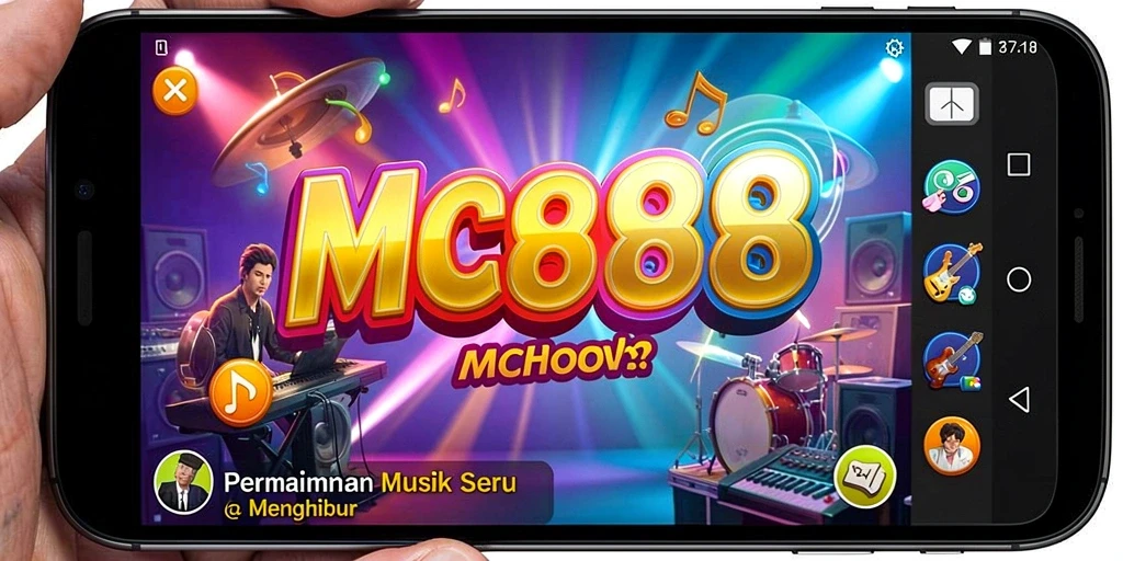 Tampilan antarmuka <strong>MC888</strong> dengan gameplay menarik dan beragam lagu.