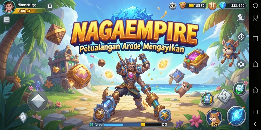 Tampilan gameplay seru NAGAEMPIRE dengan aksi cepat dan rintangan menarik.