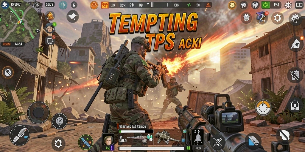 Tampilan gameplay mendebarkan dari RP6677 di saat pertempuran.