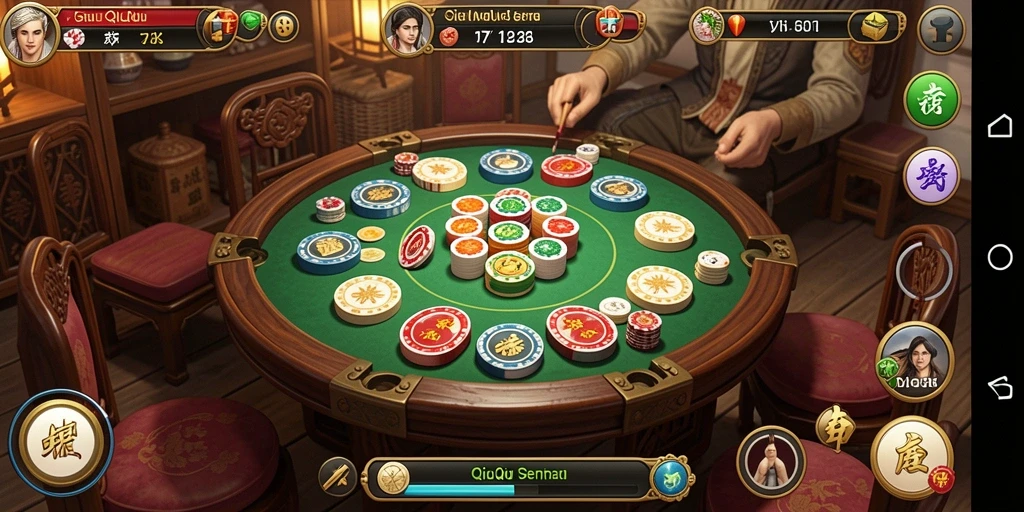 Screenshot V07 menampilkan gameplay QiuQiu yang seru.
