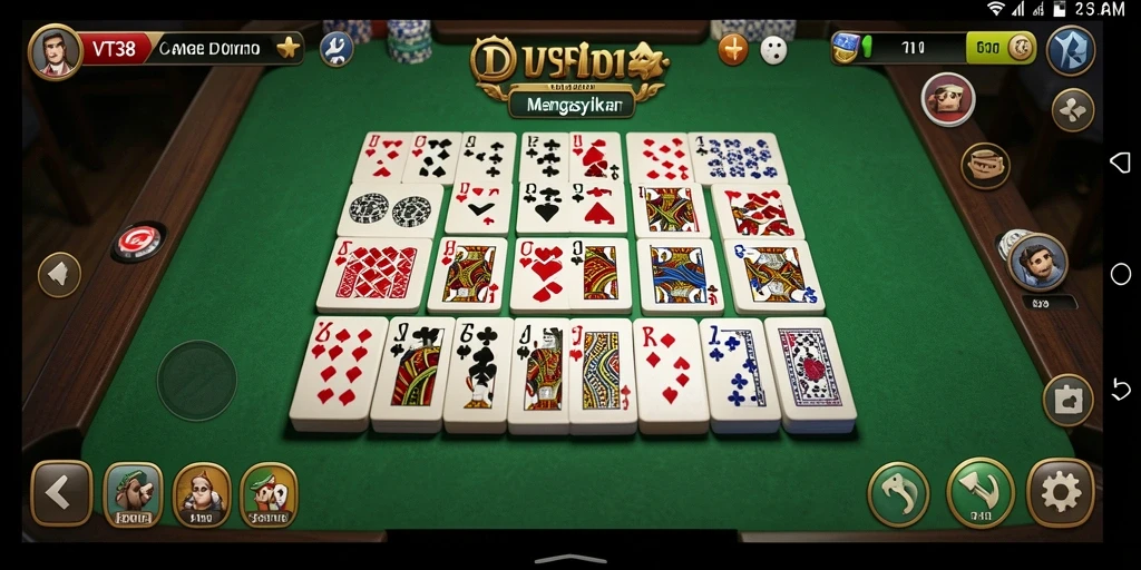 Tampilan gameplay Domino yang menarik dalam VT38.