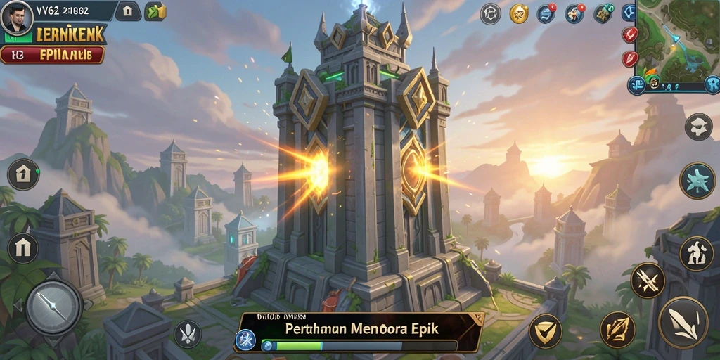Tampilan gameplay mendebarkan di <strong>VV62</strong> menyajikan strategi Tower Defense yang mendalam.